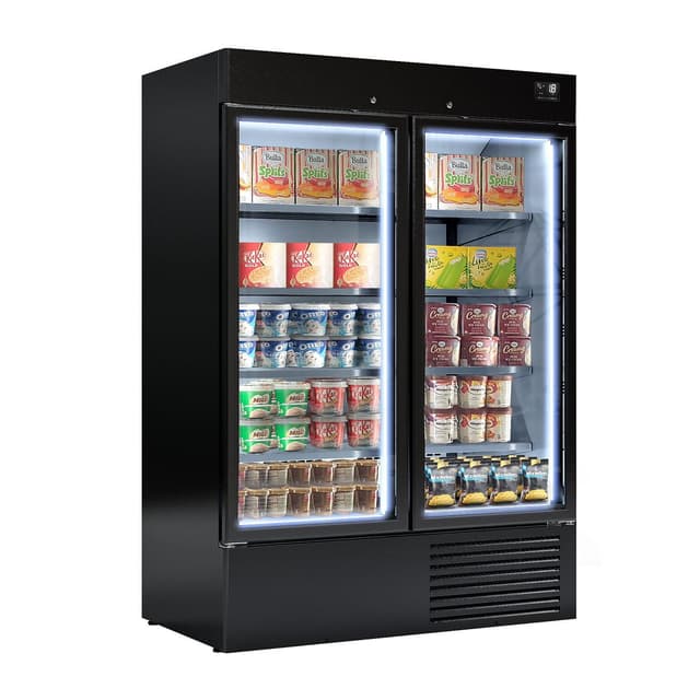 Freezer - 1384mm - 1310 liters - with LED lighting, insulated glass doors & 4 shelves