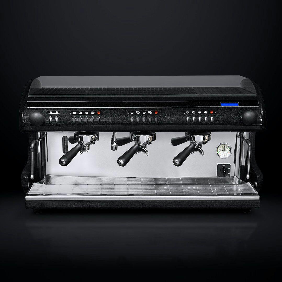 Portafilter / kávovar na espresso - 3 páky - černý