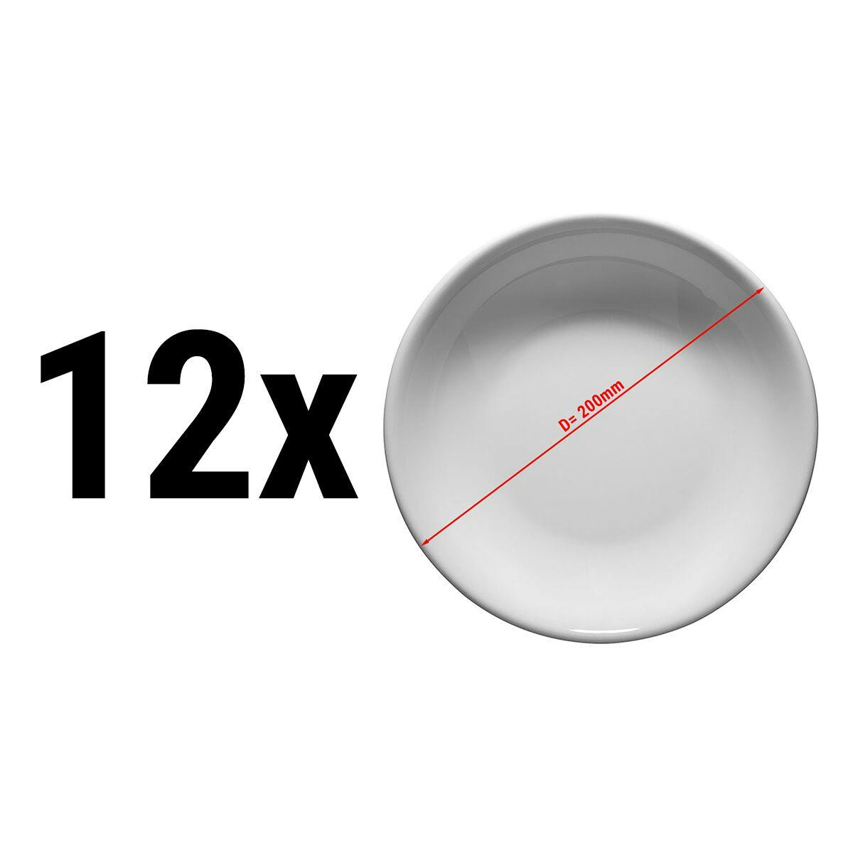 (12 Kusů) ENTity - Hluboký talíř - Ø 20 cm