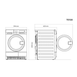 ELECTROLUX | myPRO TE1120 - Chytrá profesionální sušička prádla - 8 kg - kondenzační