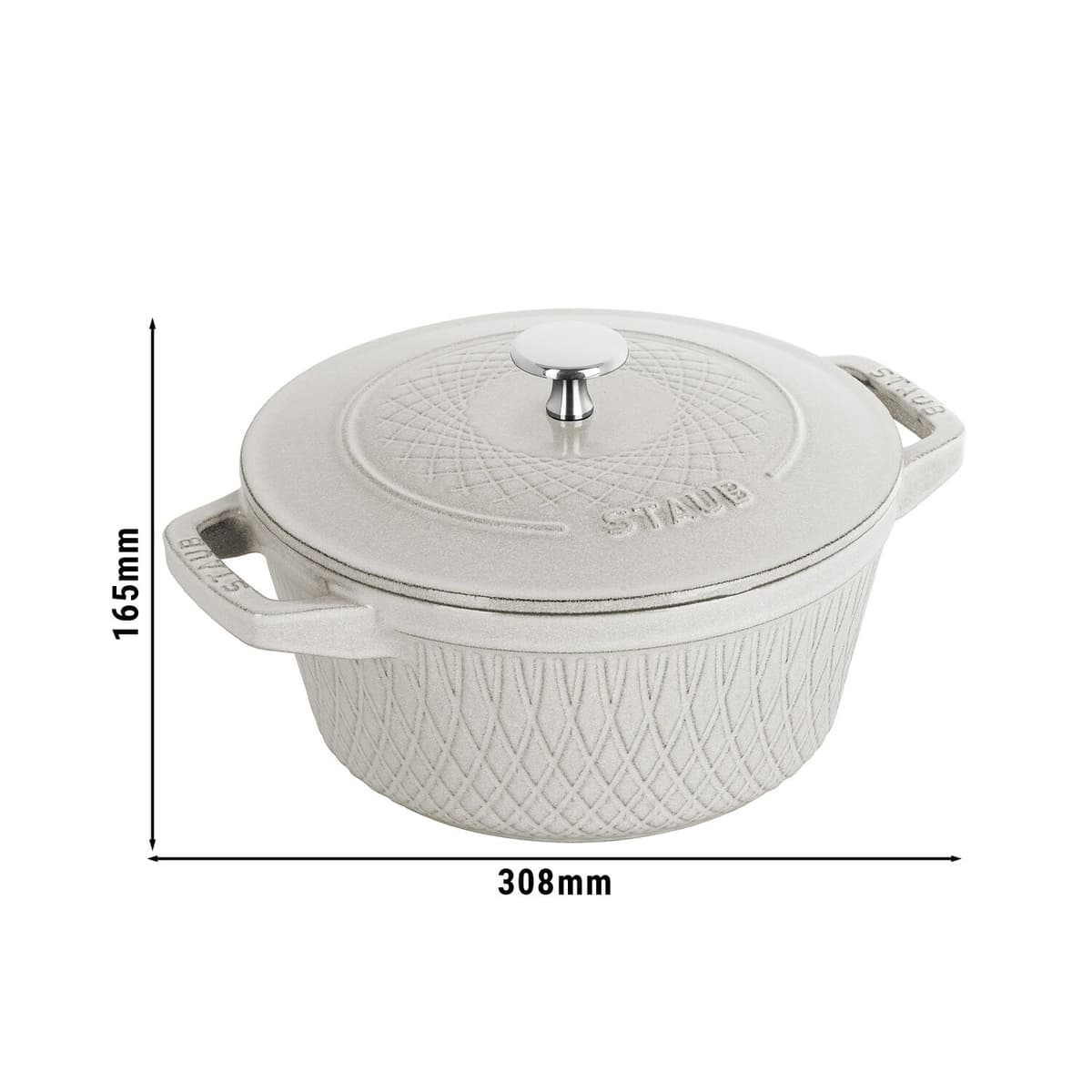 STAUB | LA COCOTTE - kokotka - Ø 240 mm - litina - bílý lanýž