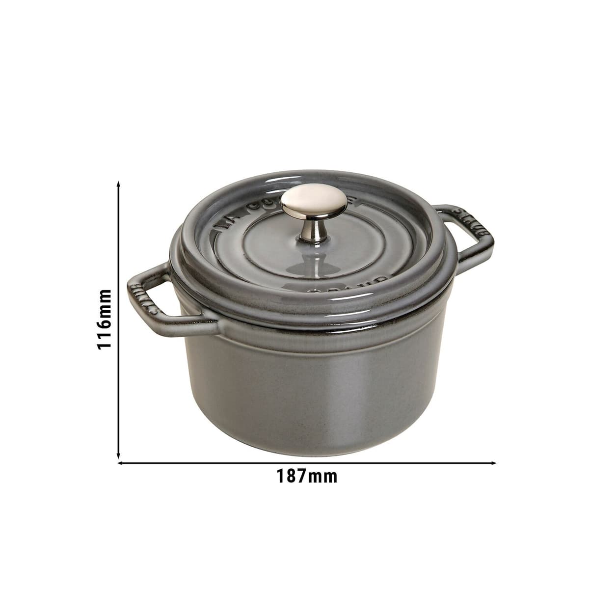 STAUB | LA COCOTTE - kokotka - Ø 140 mm - litina - grafitově šedá