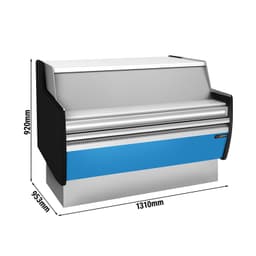 Pokladniční stůl - 1310 mm - světle modrý čelní panel