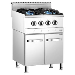 Gas cooker - 4 burners - 12 kW - incl. base cabinet