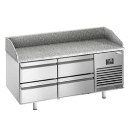 Pizza preparation table Premium PLUS- 1490x700mm- with 4 drawers 