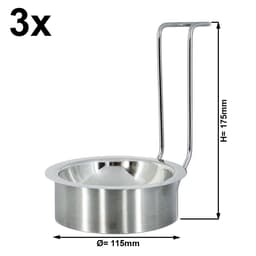 (3 pieces) Ladle tray Chrome