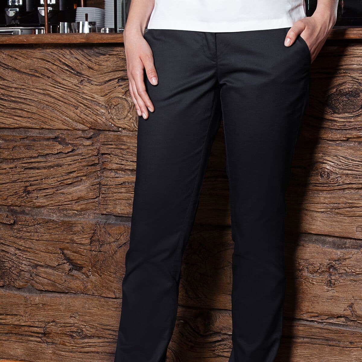 Karlowsky - Ladies Chino Pants Modern Stretch - Black - Size: 42