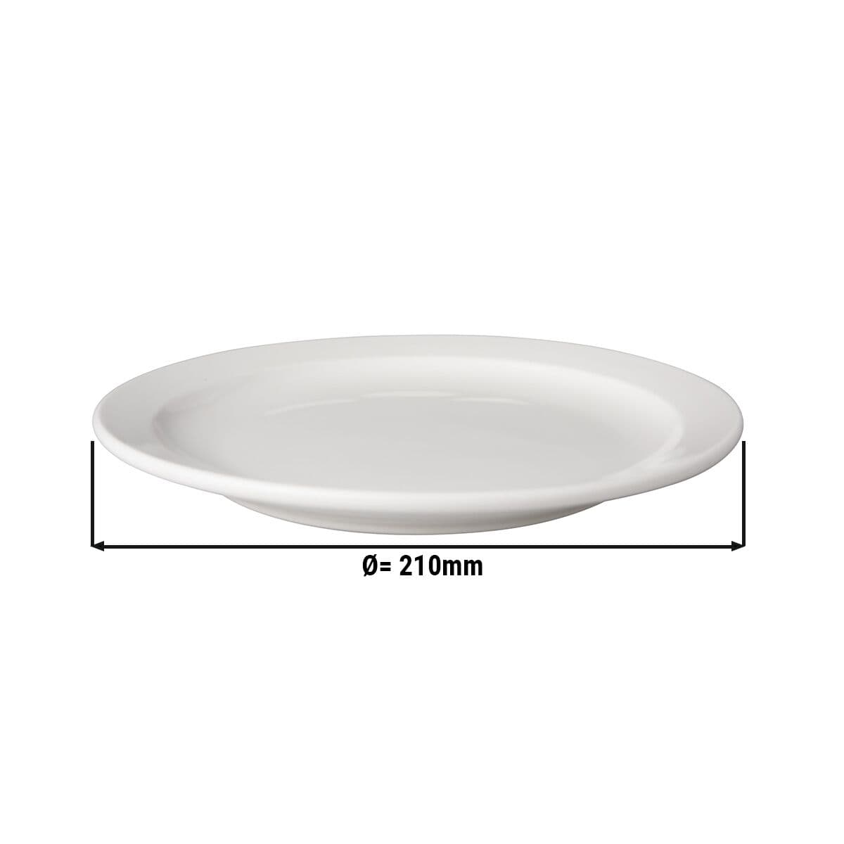 (12 pieces) BUDGETLINE - Flat plate Mammoet - Ø 21 cm - White