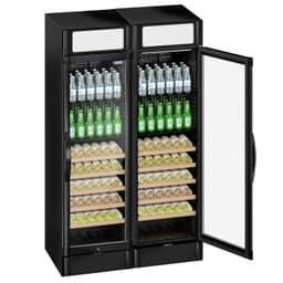 (2 pieces) Beverage refrigerator - 694 litres (total) - black