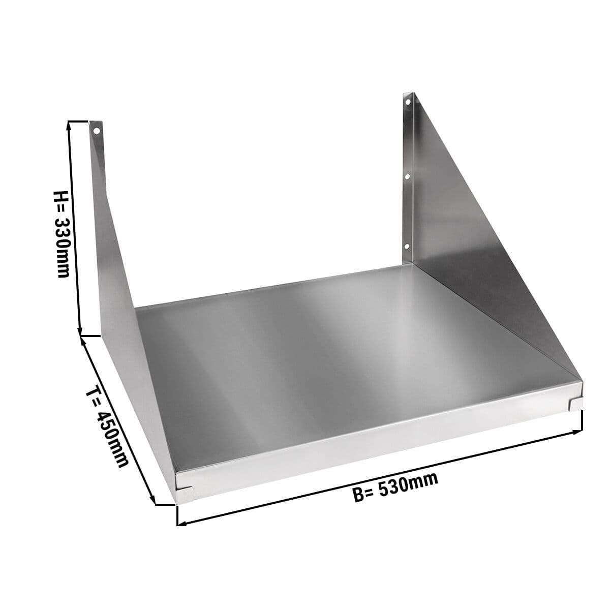 Stainless steel microwave holder - 530 mm