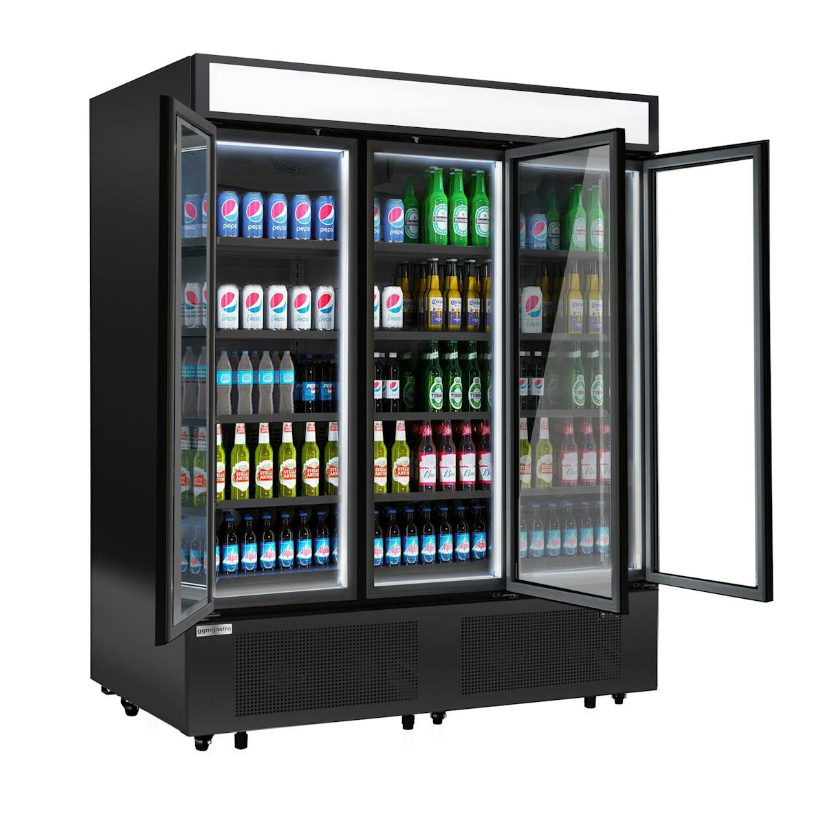 Lednice na nápoje - 1325L- se 3 skleněnými dveřmi