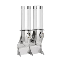 Muesli & cornflakes dispenser - double- Ø 115mm - Chrome- revolving dispenser