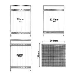 Kráječ na pralinky - 15, 22,5 a 30 mm - dvojitý - vč. 3 rámů