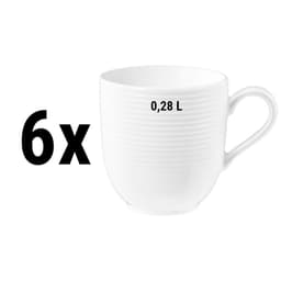 (6 pieces) Seltmann Weiden - mug with handle tulip - 0.28 liters