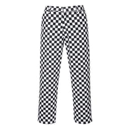 Unisex Chef's Trousers - Black / White - Size: S	