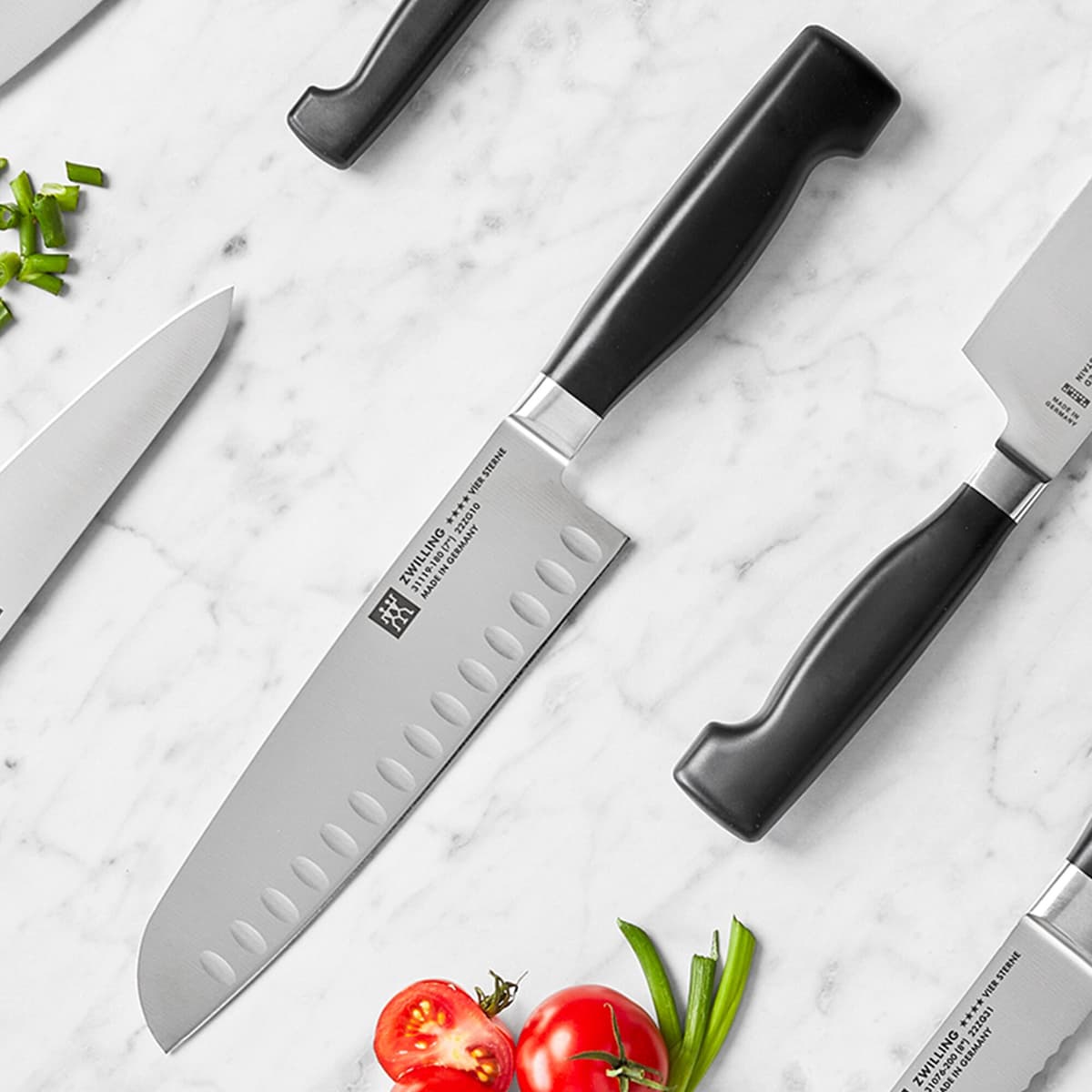 ZWILLING | VIER STERNE - Santoku s výbrusem - 180mm