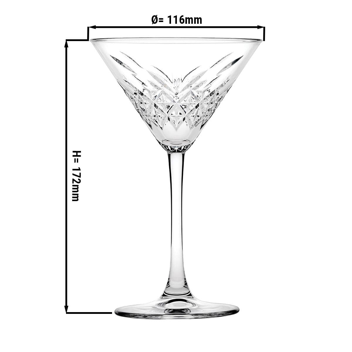 (12 Kusů) Sklenice na Martini Timeless - 0,23L