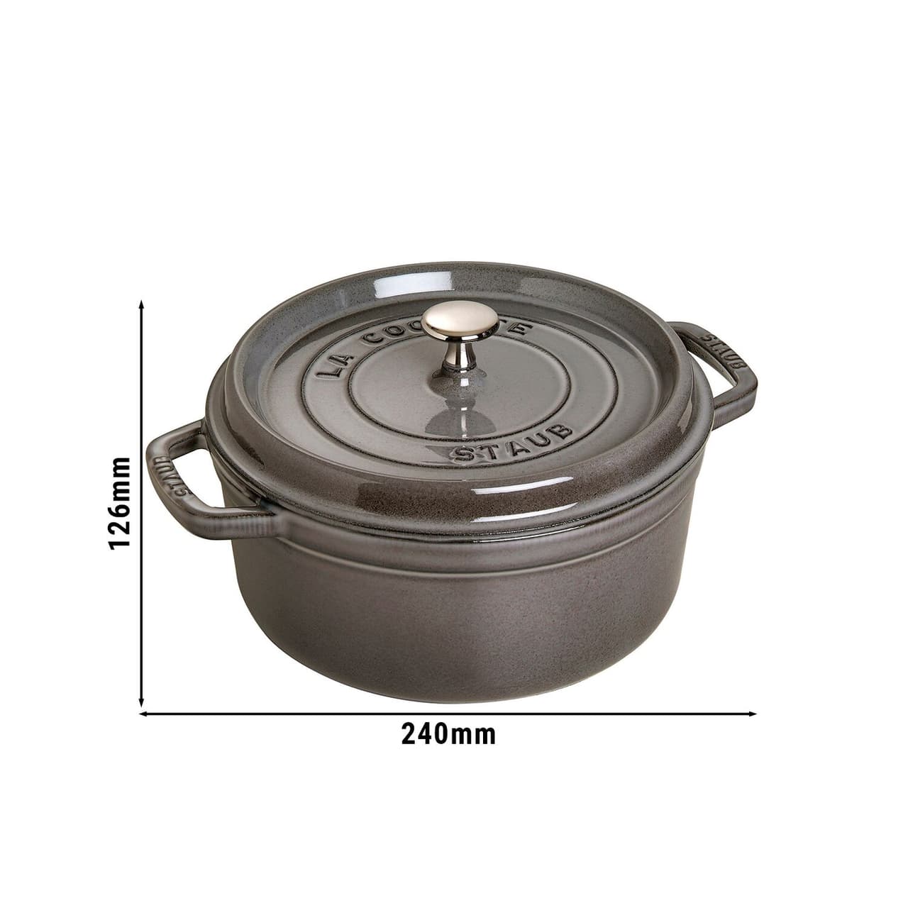 STAUB | LA COCOTTE - Cocotte - Ø 180mm - Gusseisen - Graphit-Grau