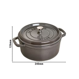 STAUB | LA COCOTTE - Cocotte - Ø 180mm - Gusseisen - Graphit-Grau