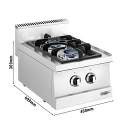 Gas cooker - 2 burners - 6 kW