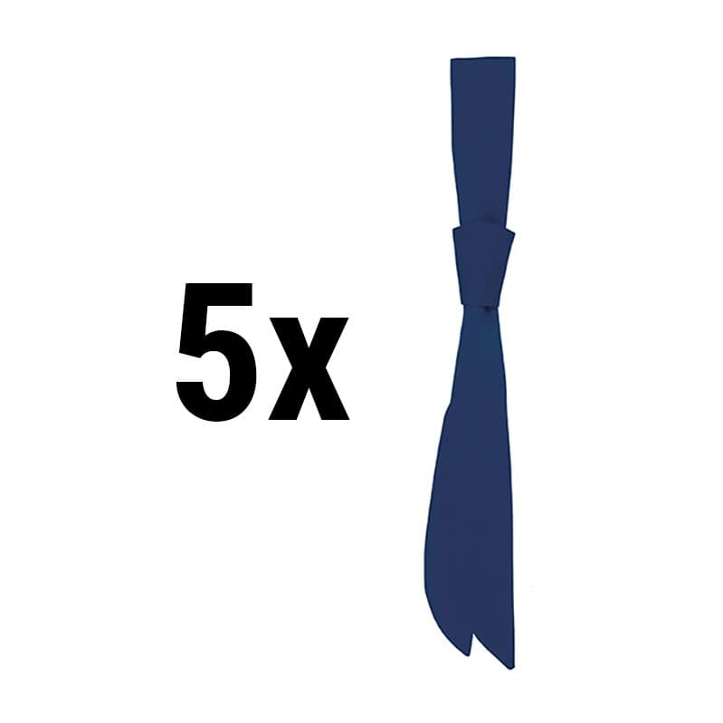 (5 pieces) KARLOWSKY Women´s service tie - 94 x 5 cm - Navy