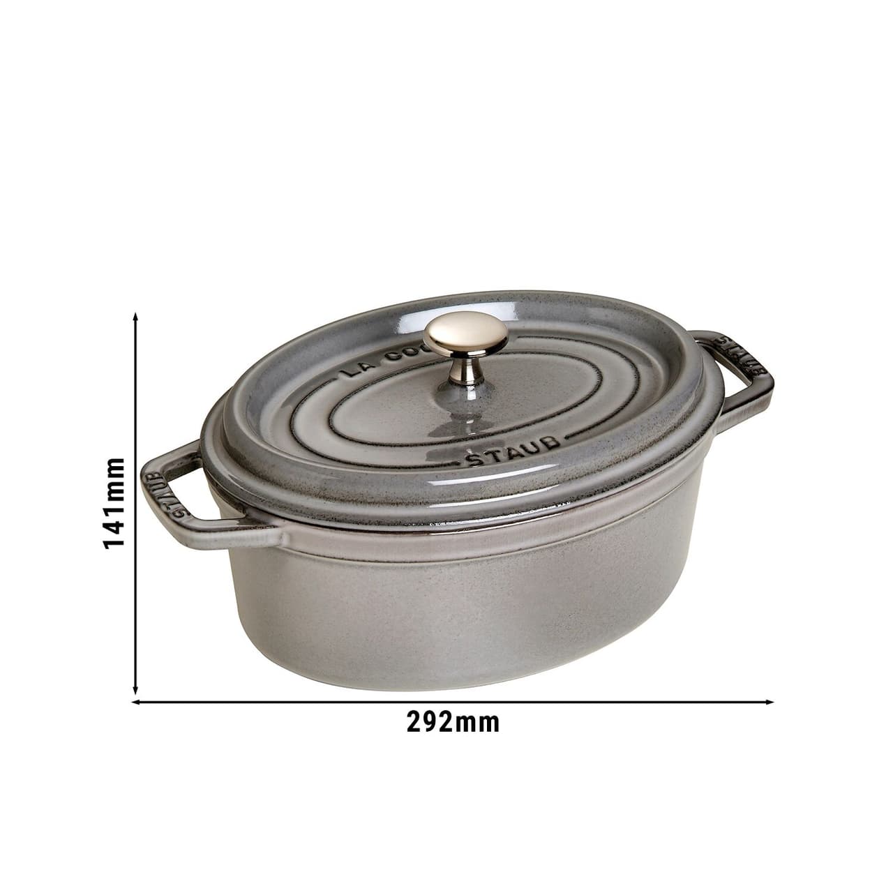 STAUB | LA COCOTTE - kokotka - oválná - 230 mm - litina - grafitově šedá