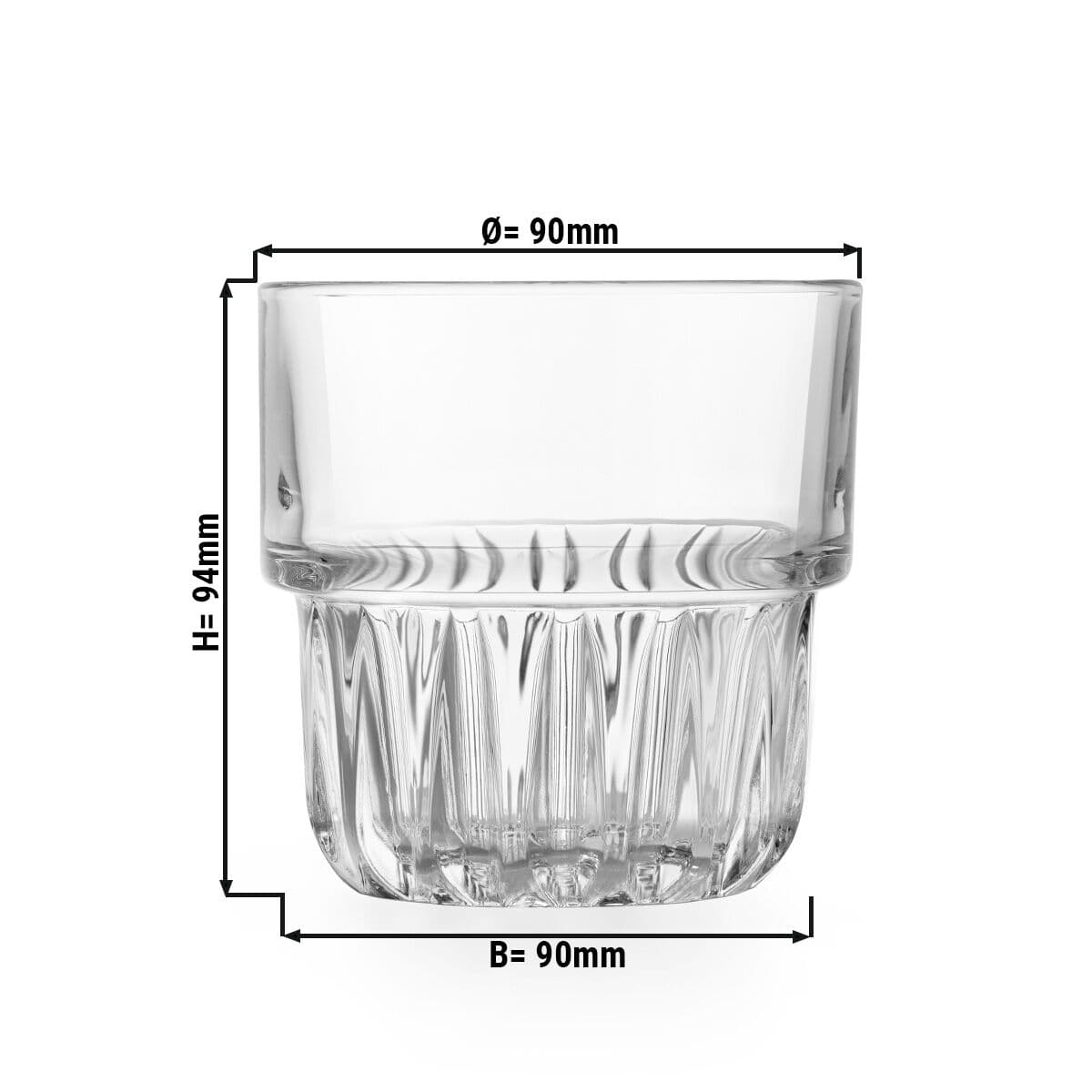 (12 Kusů) Univerzální sklenice na pití - TOKIO - 355 ml - transparentní