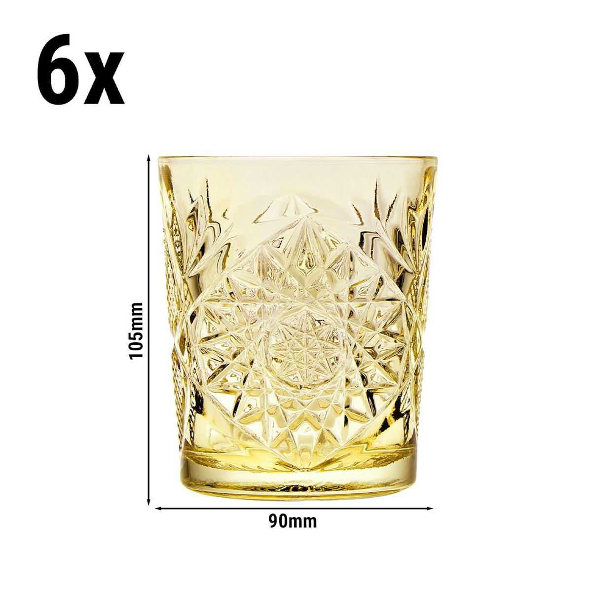 (6 Kusů) Univerzální sklenička - HOBSTAR - 350 ml - žlutá