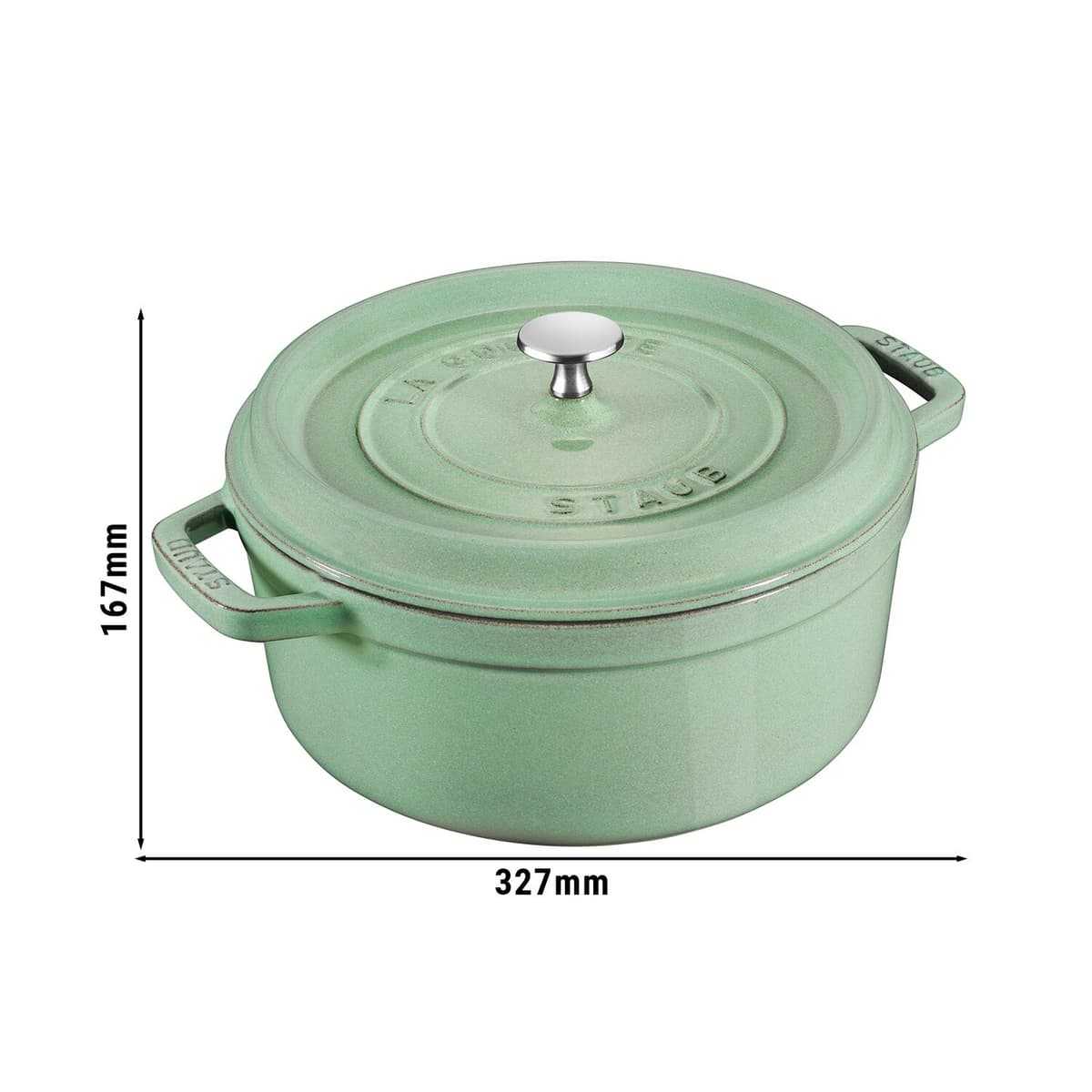 STAUB | LA COCOTTE - kokotka - Ø 260 mm - litina - šalvějově zelená