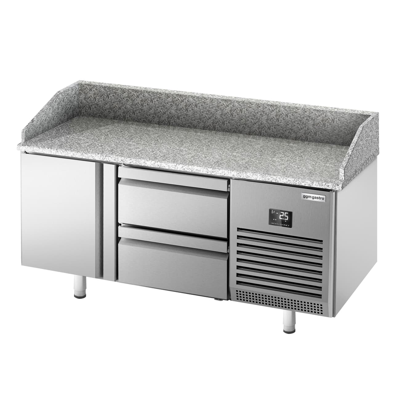 Pizza preparation table Premium PLUS- 1490x700mm- with 1 door & 2 drawers 