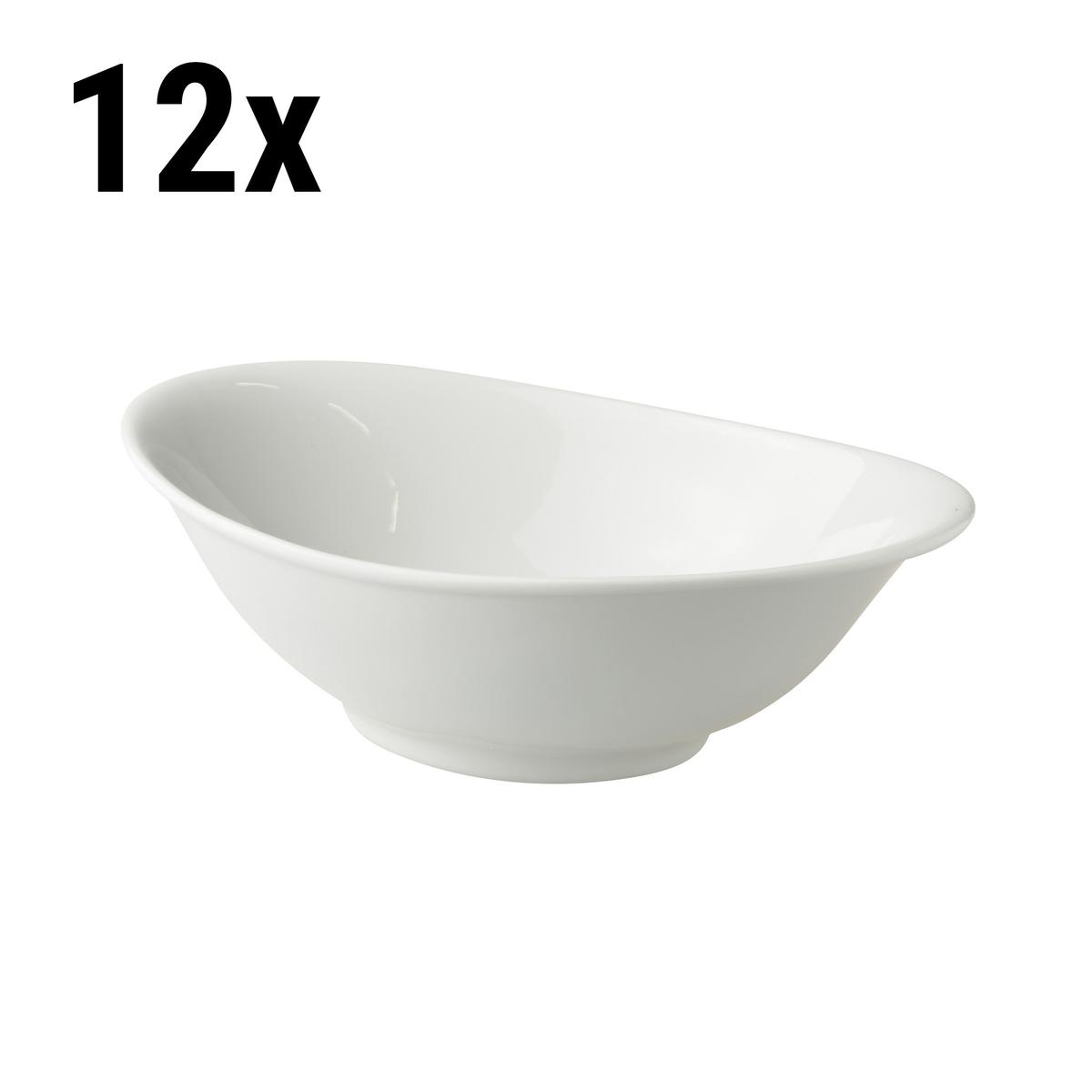 (12 pieces) WHITE DELIGHT - Bowl - 25 x 16 cm - 70 cl - White