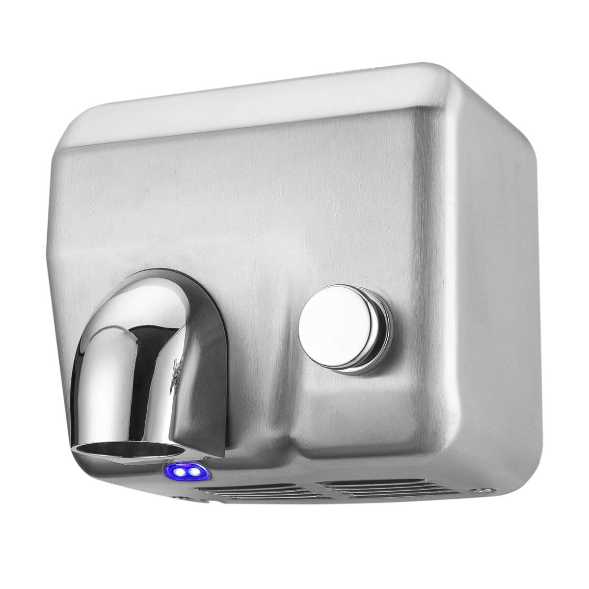 (2 pieces) Stainless steel hand dryer with push button - Matt