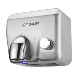 (2 pieces) Stainless steel hand dryer with push button - Matt