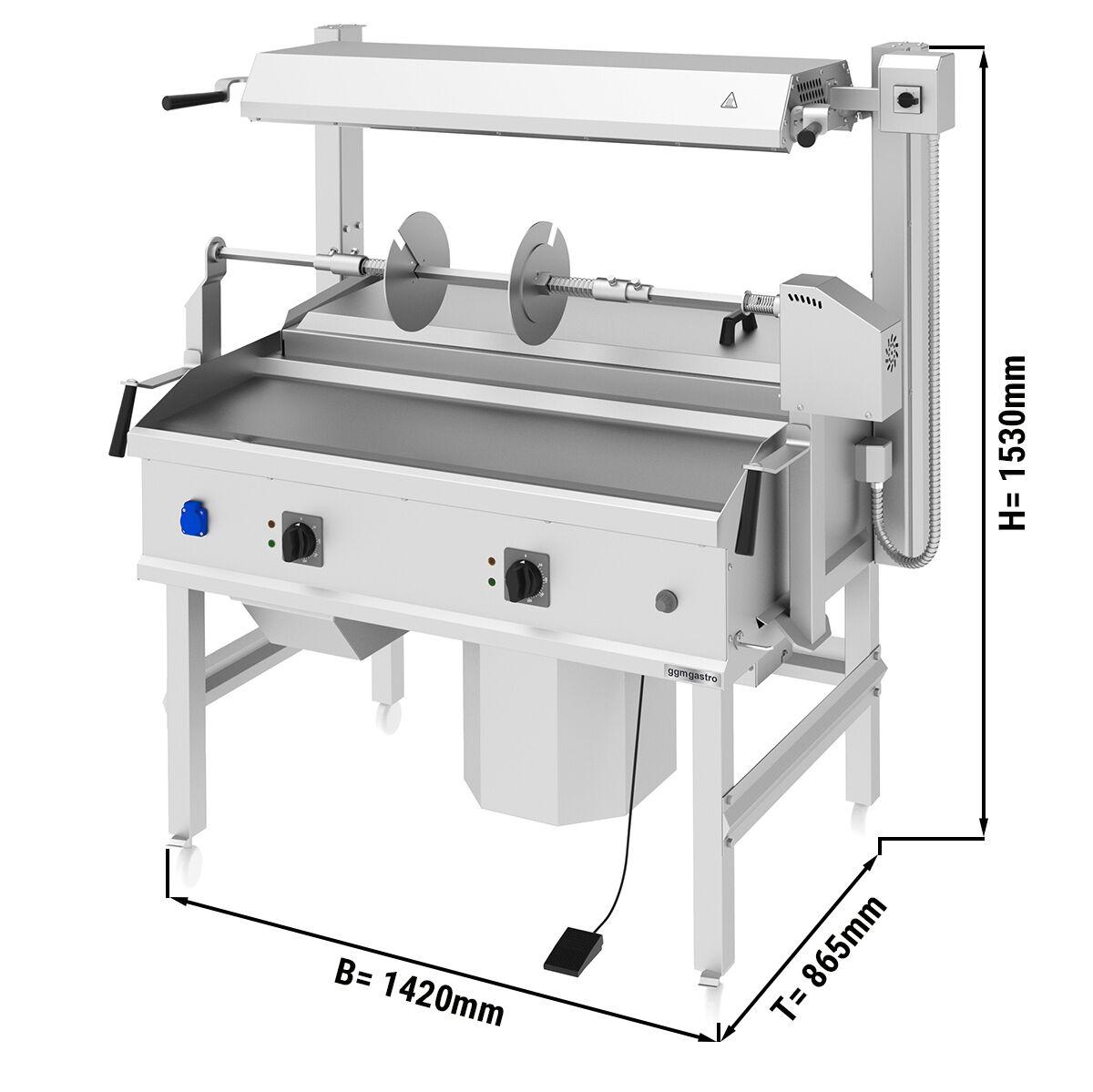 Cag Kebab machine - 14kW - horizontal - floor standing