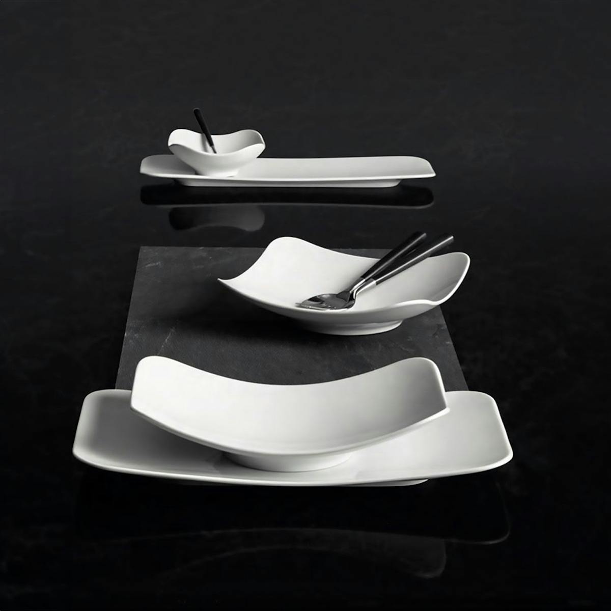 (2 pieces) Seltmann Weiden - Coffee bowl rectangular - 255 x 180 mm