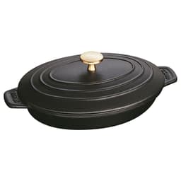 STAUB | SPECIALITY - Oválná mísa do trouby s krytem - 230 mm - litina - černá