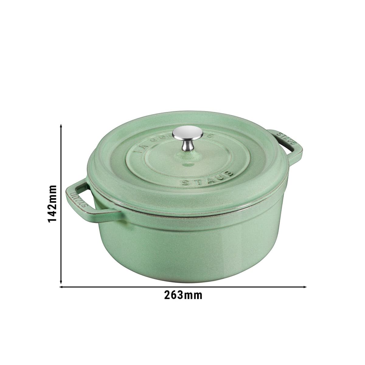 STAUB | LA COCOTTE - kokotka - Ø 200 mm - litina - šalvějově zelená