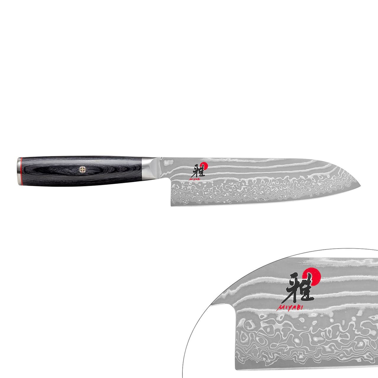 MIYABI | 5000 FC-D - SANTOKU - čepel: 180mm