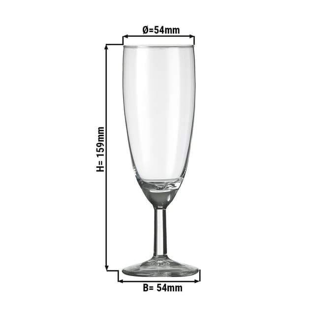 (6 Kusů) Sklenice na šampaňské - SAO PAULO - 160 ml