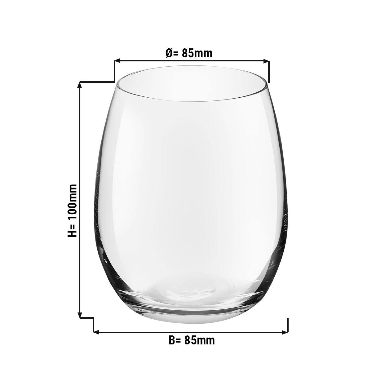 (12 Kusů) Univerzální sklenice na pití - VENICE - 390 ml - transparentní