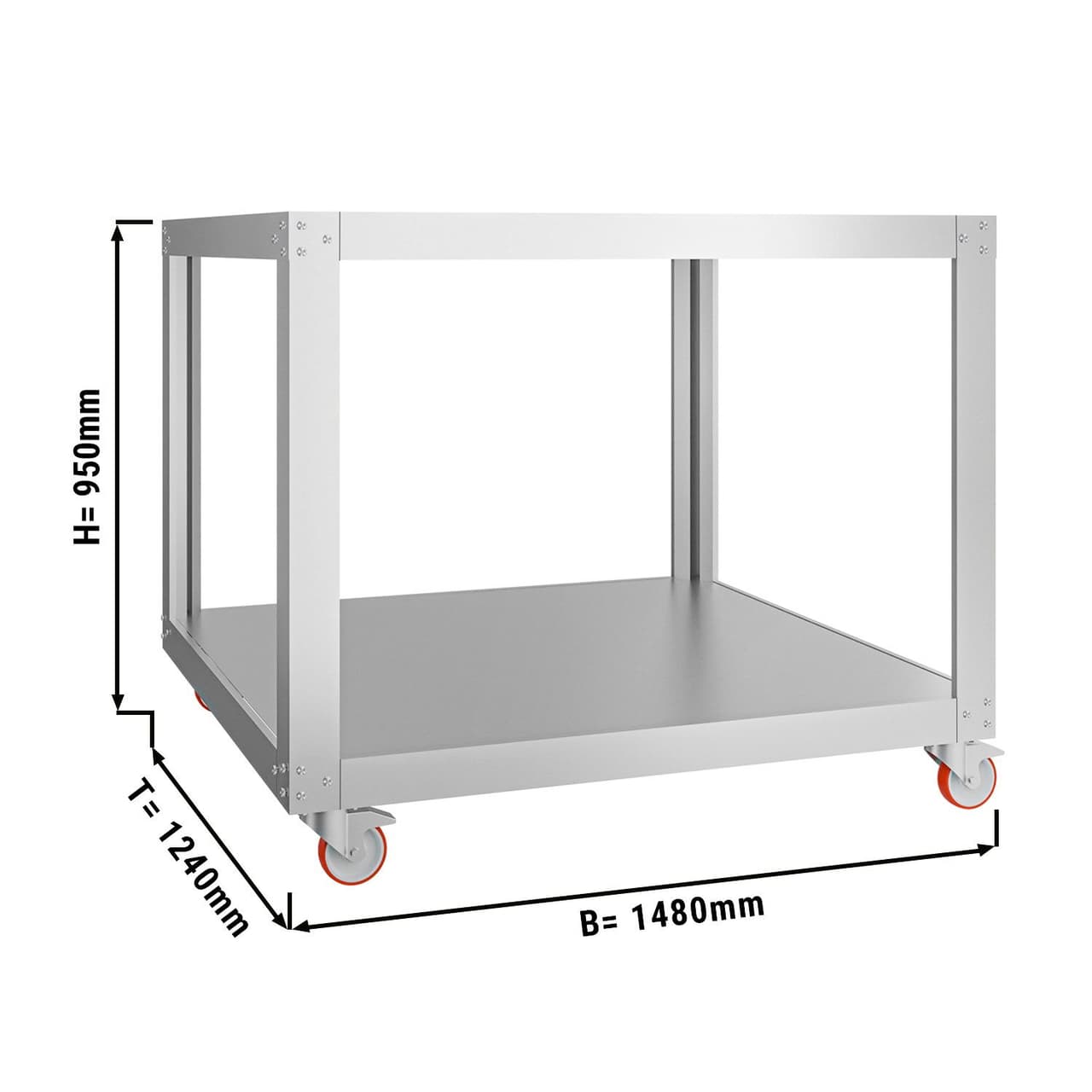 Podstavec pro pec na pizzu s 1 pečicí komorou - 9x 34 cm