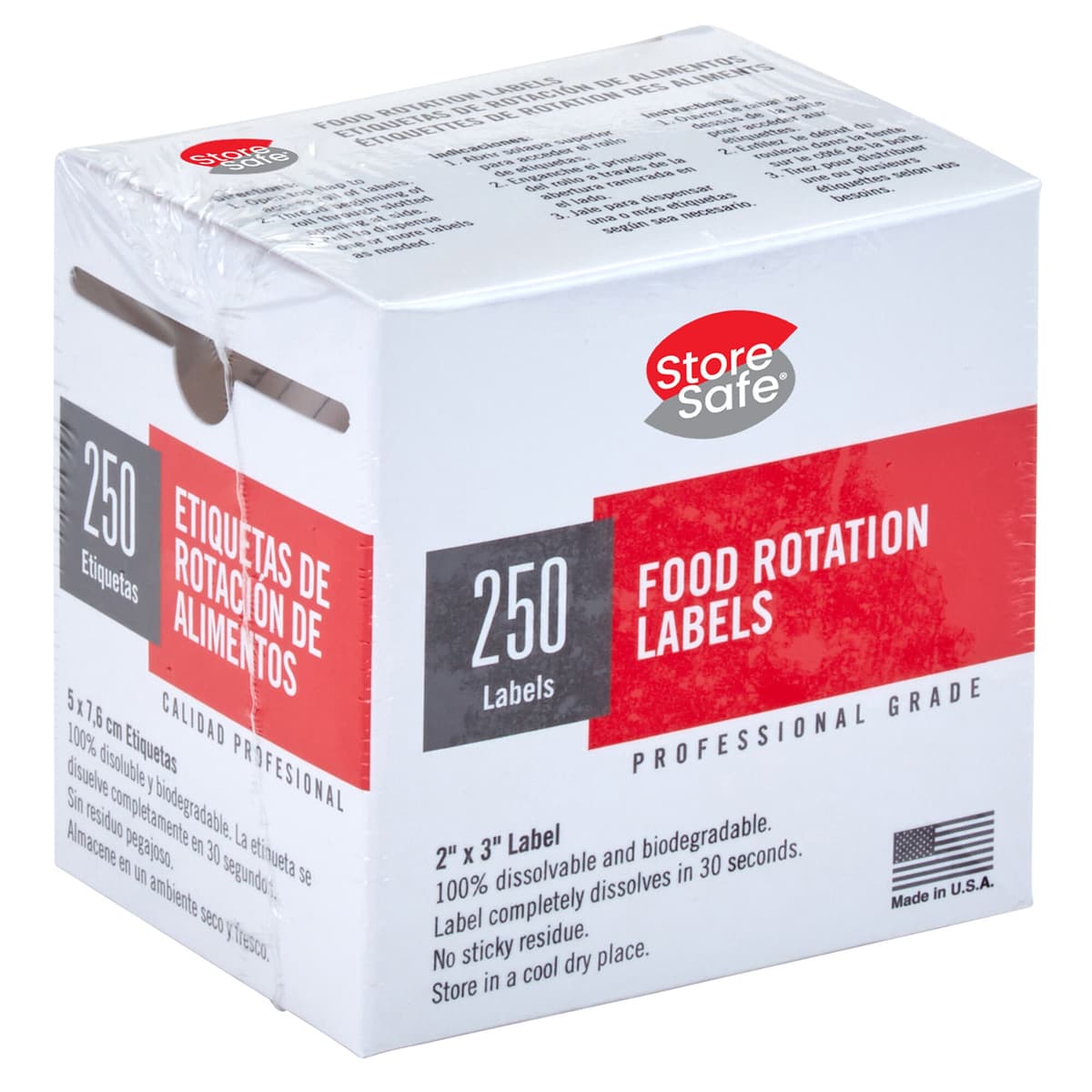 (24 kusů) CAMBRO | Rotační etikety StoreSafe® - 250 etiket v roli