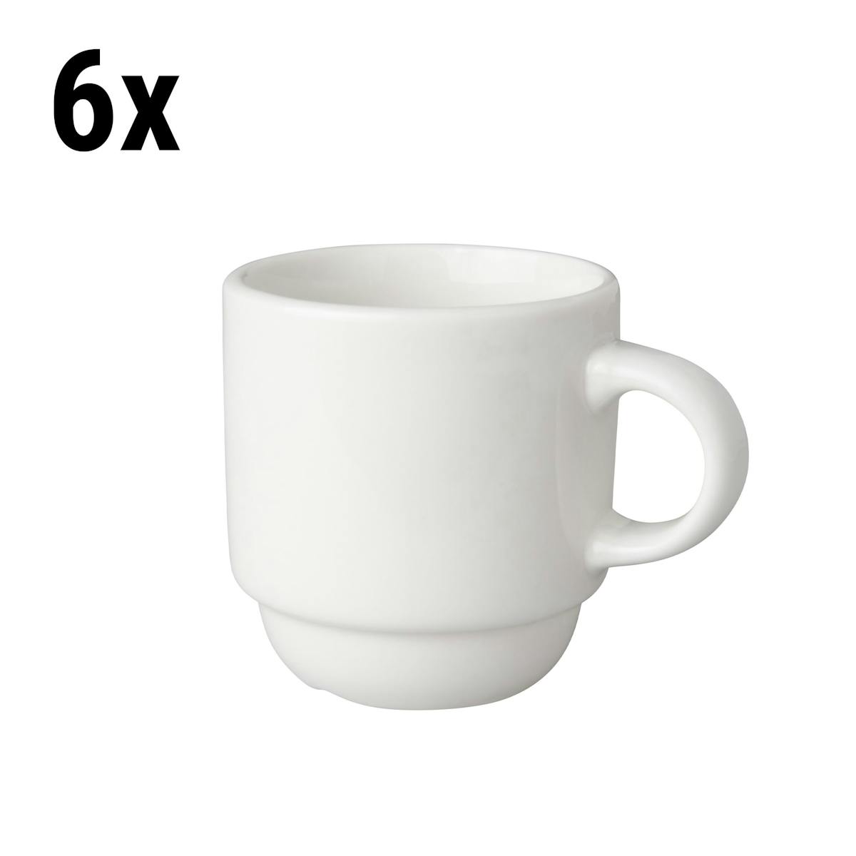 (6 pieces) BUDGETLINE - Coffee cup Mammoet - 14 cl - White