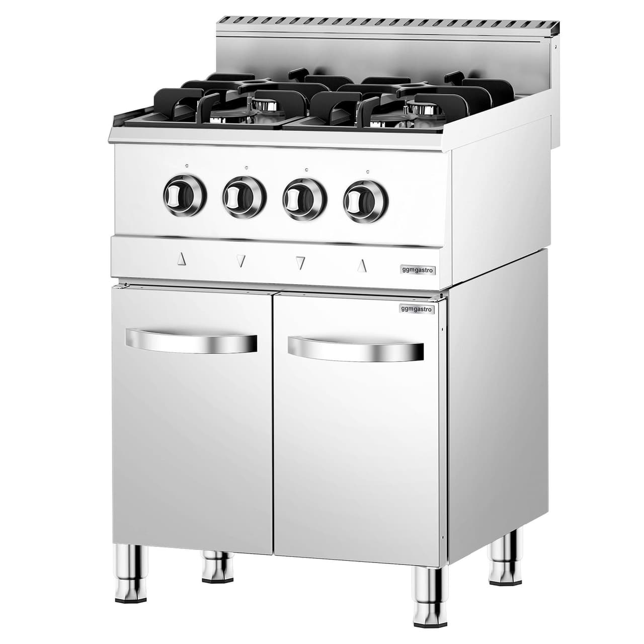 Gas cooker - 4 burners - 12 kW - incl. base cabinet