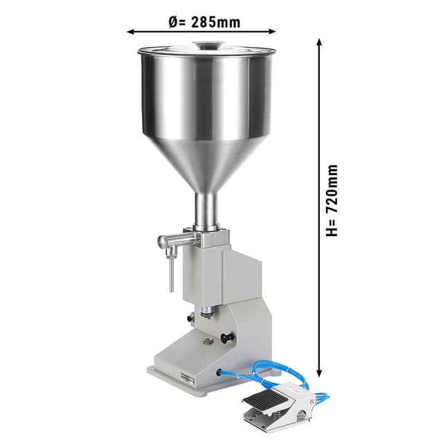 Pneumatische Abfüllmaschine - mit Fußpedal - für Flüssigkeiten & Pasten