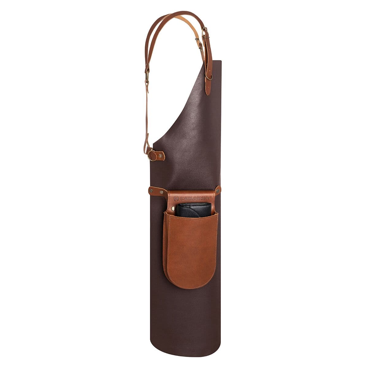 Karlowsky - Leather Bib Apron X-Style - Mocha