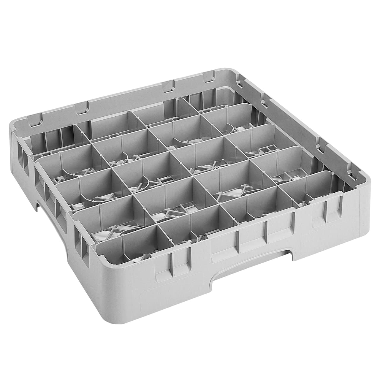 CAMBRO | CAMRACK® - Mycí koš na šálky 1/1 s 20 přihrádkami - 500x500mm - šedý