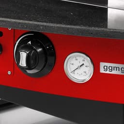 Gas pizza oven - red - 11x 25cm - manual - incl. stand