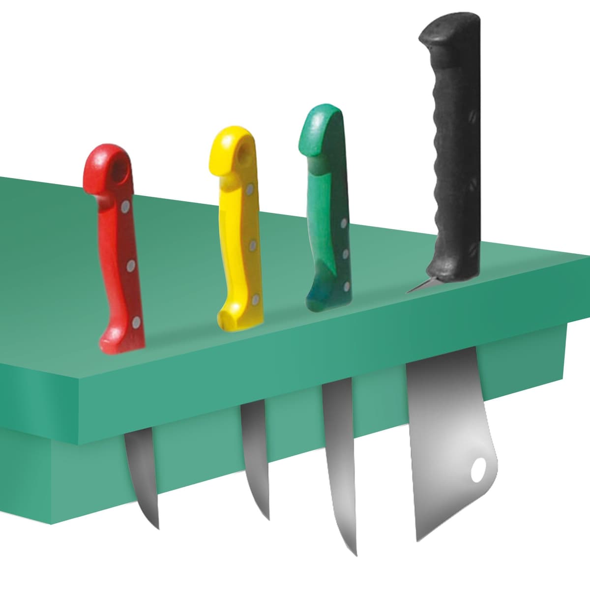 Knife holder for cutting plates - 800mm - Green