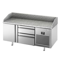 Pizza preparation table Premium PLUS- 1490x700mm- with 1 door & 2 drawers 